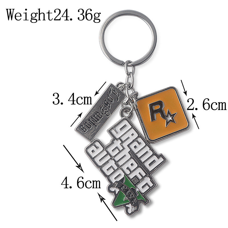 Game Metal Keychain Pendant