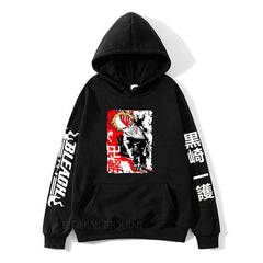 Unisex Anime Kurosaki Ichigo Print Casual Hoodie