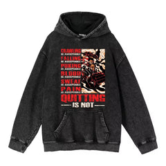 Retro Anime Printed Pullover Washed Hoodie