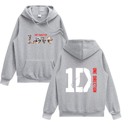 Unisex Love 1D Printed Loose Hoodie