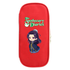 Red and Black Anime Zipper Pencil Case