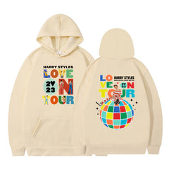 Trendy HARRY Love on Tour Printed Casual Loose Hoodie