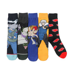 Trendy Men's Cotton Anime Socks