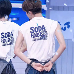 TWS Soda House Printed Cotton Top
