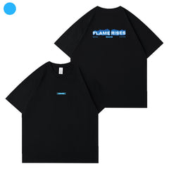 KPOP Flame Rises Printed Short-sleeved T-shirt