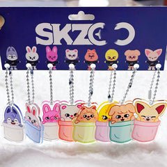 SKZ Cartoon Bead Chain Pendant Accessories Set