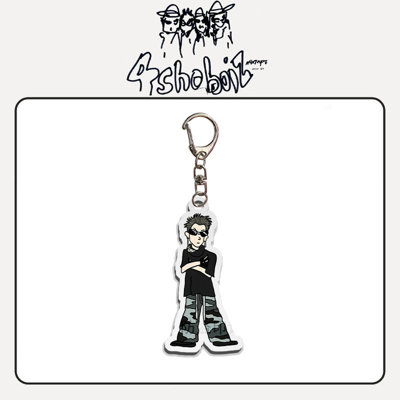 "SHOT CALLERS" Cartoon Keychain Acrylic Pendant