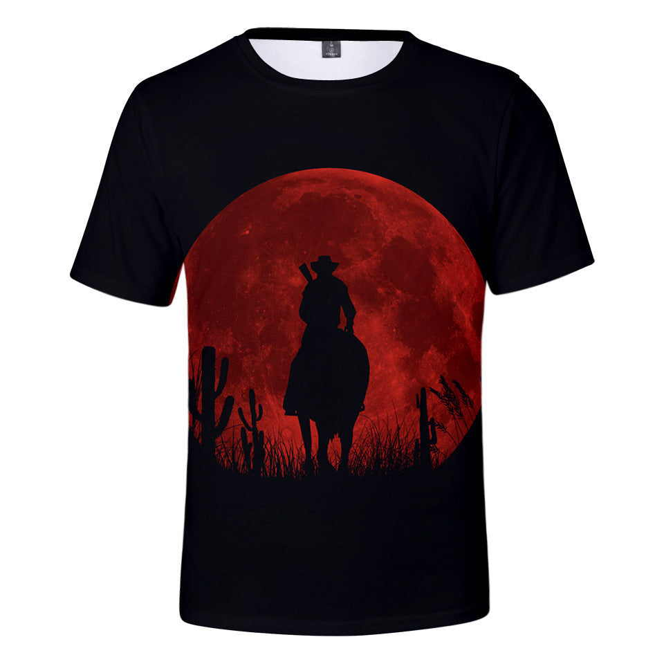 Men's Game Cosplay Round Neck T-shirt