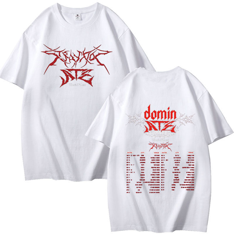 KPOP Dominate LOGO Print Cotton T-Shirt