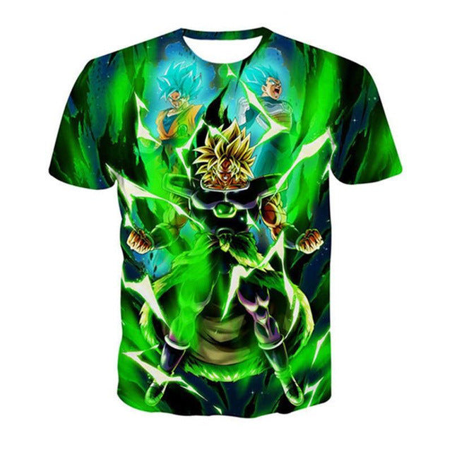 Unisex Anime Digital Print Short-sleeved T-shirt