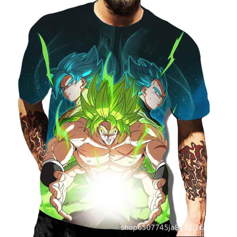 Men's Anime 3D Printed Loose T-shirt