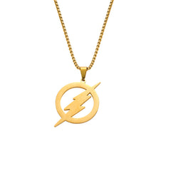 Cool Titanium Steel Comic Hero Logo Necklace