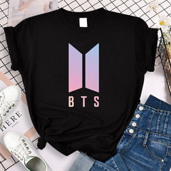 Women's BTS Printed Short Sleeve T-Shirt