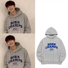 Casual Seungmin BORN CHAMPS Printed Hoodie