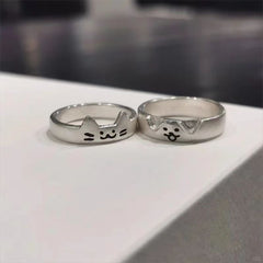 Matching Cat and Dog Couple Rings