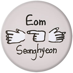 KPOP Tinplate Badge Mirror Keychain Bag Pendant