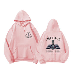 Trendy CHECKMATE Album Print Hoodie