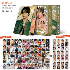 92pcs SKZ Hollow LOMO Photo Card Stickers