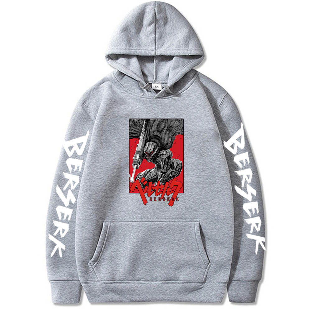 Casual Anime Guts Print Loose Sports Hoodie