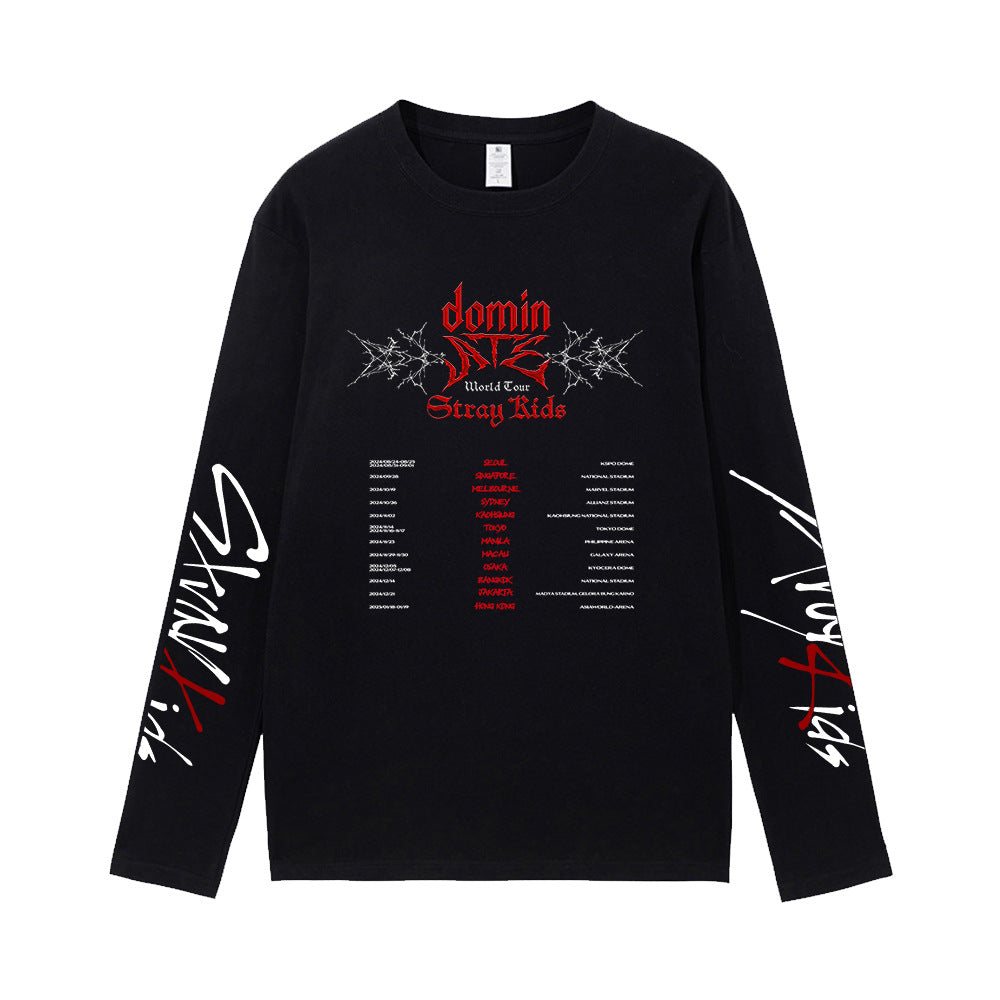 Unisex ATE Kpop Crew Neck Long-sleeved T-shirt