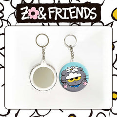 GD ZOA Badge Mirror Keychain Set