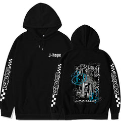 Unisex Kpop Graphic Print Loose Hoodie