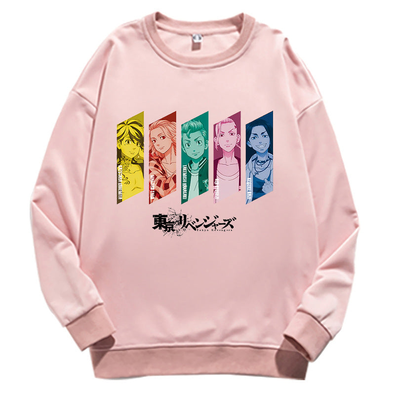 Anime Cotton Crew Neck Sweatshirt