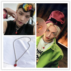 Cute Kpop Fashion Peach Heart Necklace