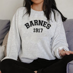 Casual Barnes 1917 Print Round Neck Sweatshirt