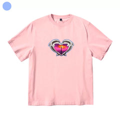 Bang Chan Heart Printed Short-sleeved T-shirt