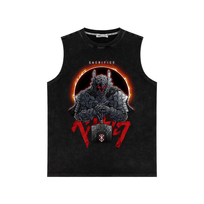 Retro Men's Anime Loose Sleeveless Vest