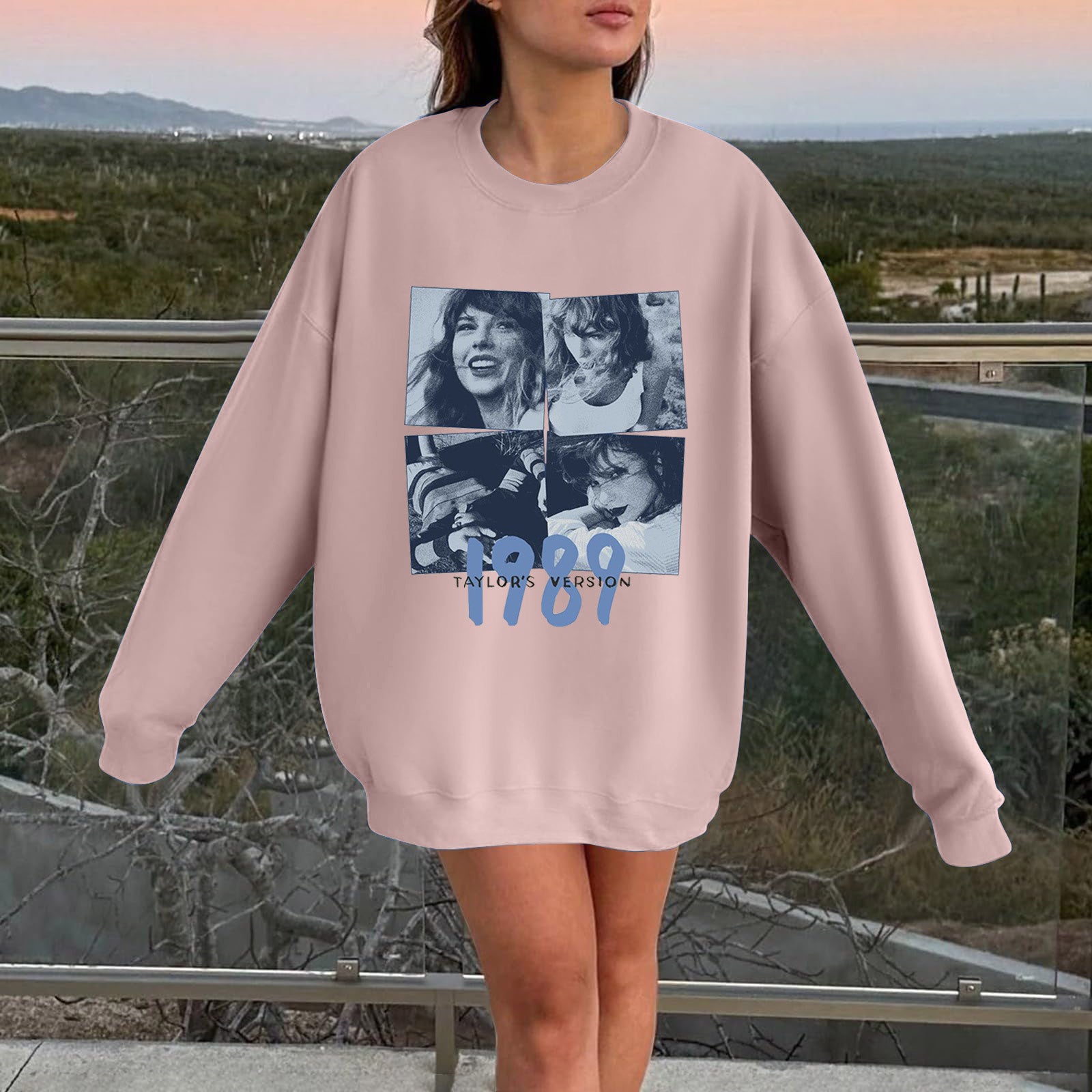 Casual TAYLOR Long Sleeve Loose Crew Neck Sweatshirt