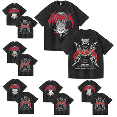 Trendy Kpop Logo Dominate Washed T-shirt