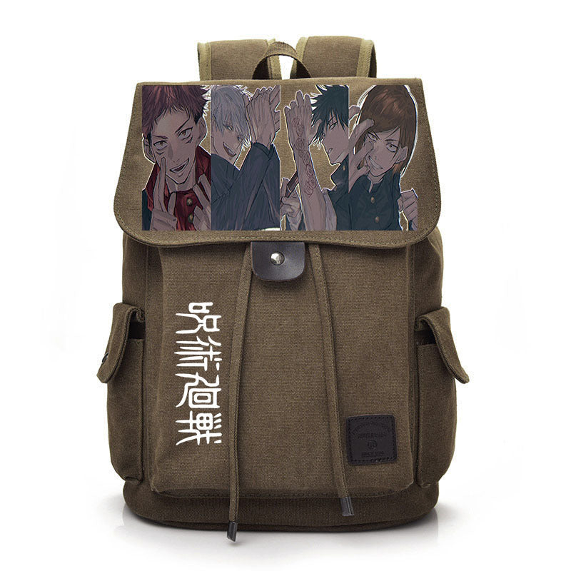 Retro Anime Canvas Schoolbag Backpack