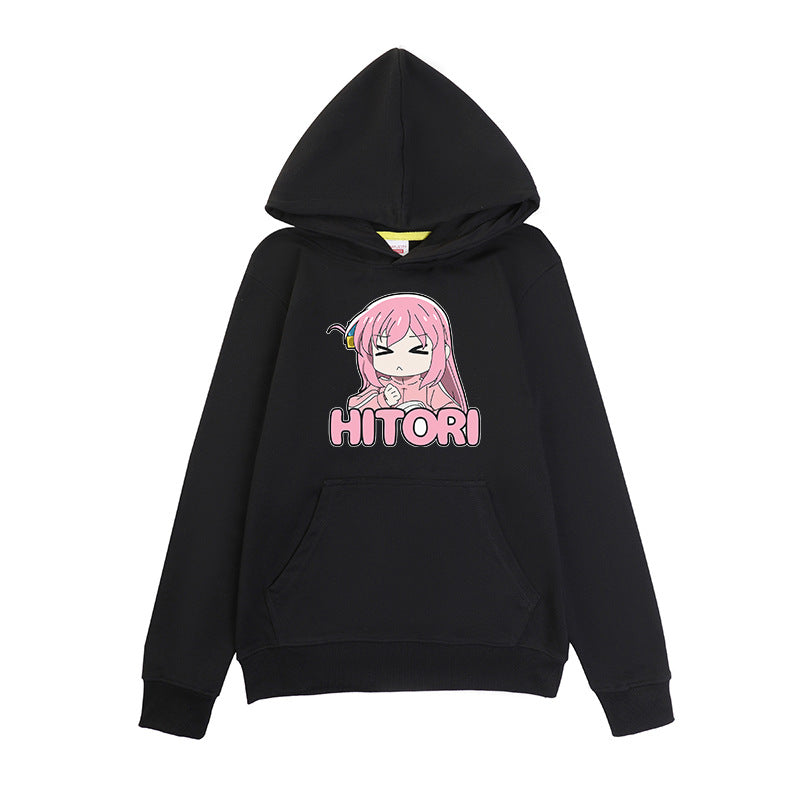 Unisex Japanese Fashion Letter Print Relaxed Hoodie