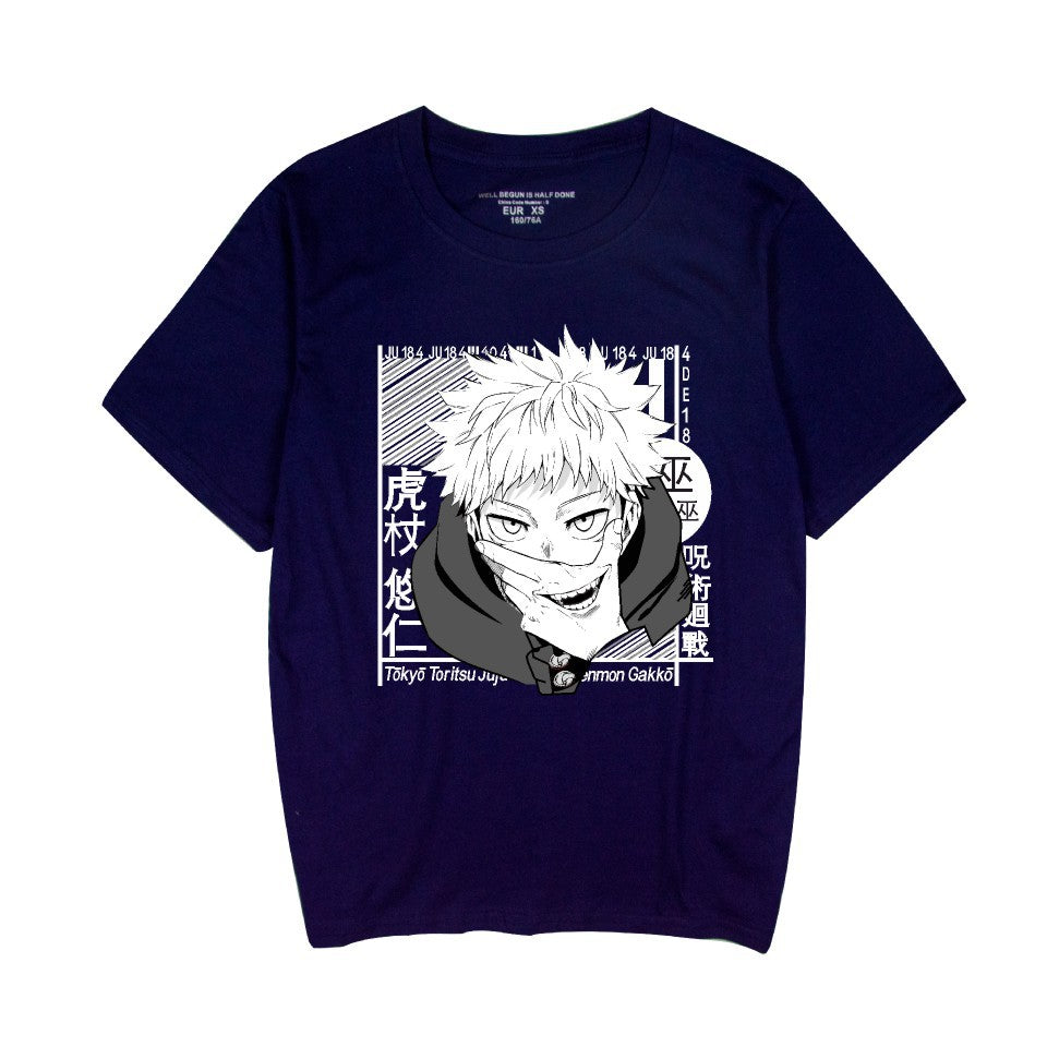 Unisex Anime Loose Pullover Short-sleeved T-shirt