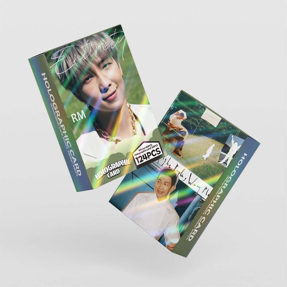 124pcs KPOP Holographic Cards