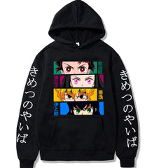 Trendy Anime Pattern Print Loose Hoodie