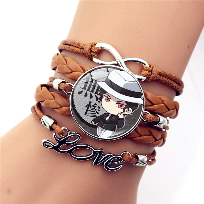 Casual Anime Brown Braided Rope Bracelet