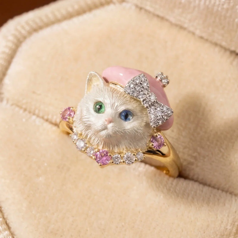 Cute Kitten Puppy Ring