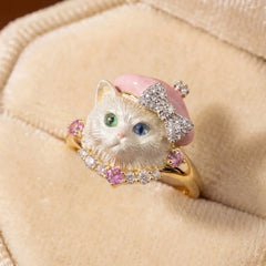 Cute Kitten Puppy Ring