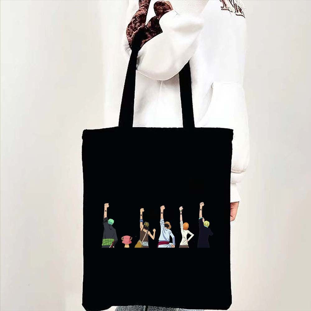 Luffy Printed Canvas Shoulder Tote Bag