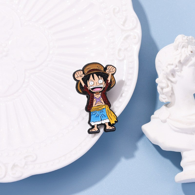 Creative Luffy Jewelry Badge Set