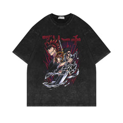 Trendy Anime Vintage Short-sleeved Loose T-shirt