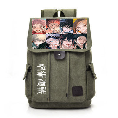 Retro Anime Canvas Schoolbag Backpack