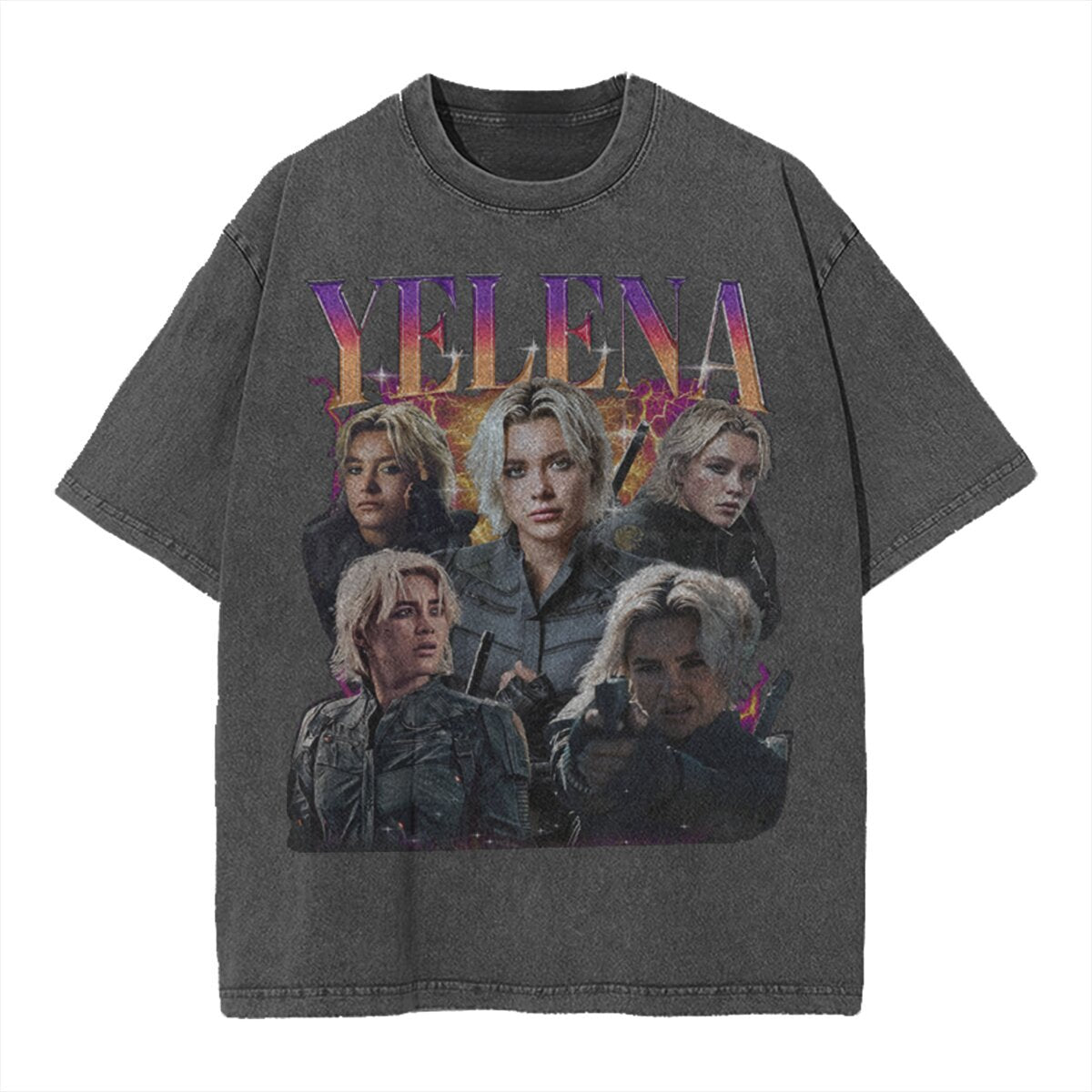 Unisex Retro Bucky Yelena Washed Loose Top
