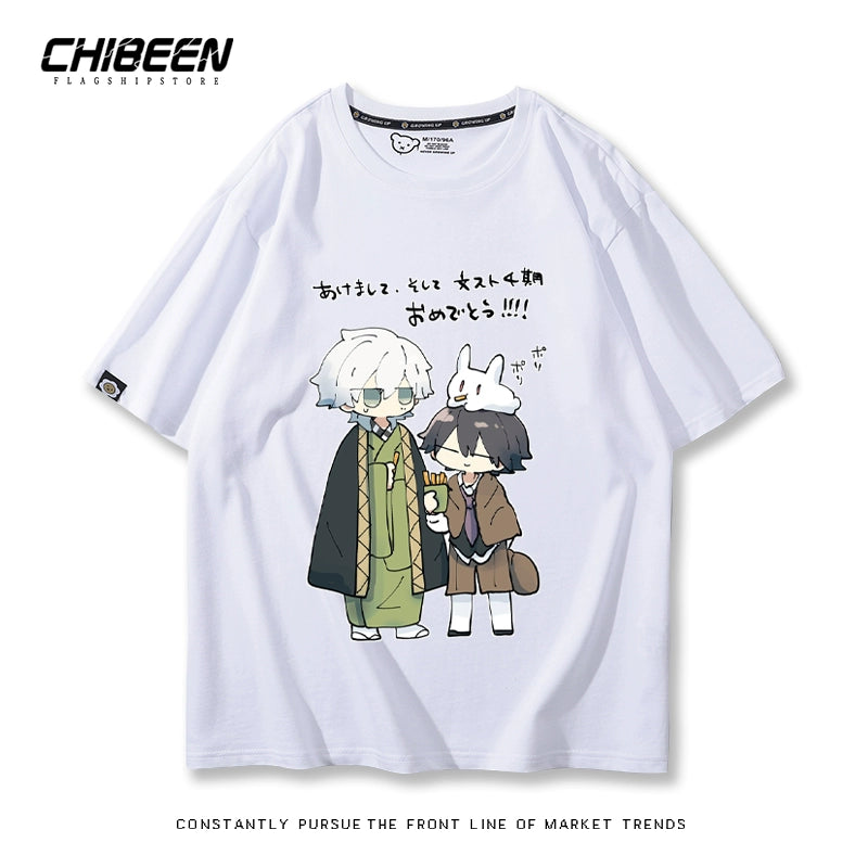 Casual Anime Short-sleeved Cotton Loose T-shirt
