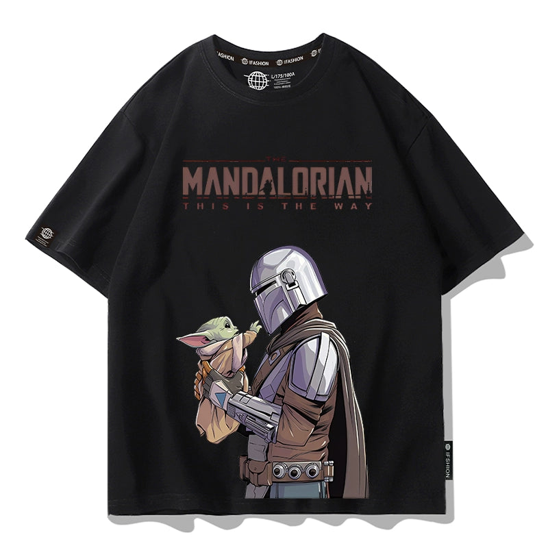 Men's Mandalorian Print Cartoon T-Shirt