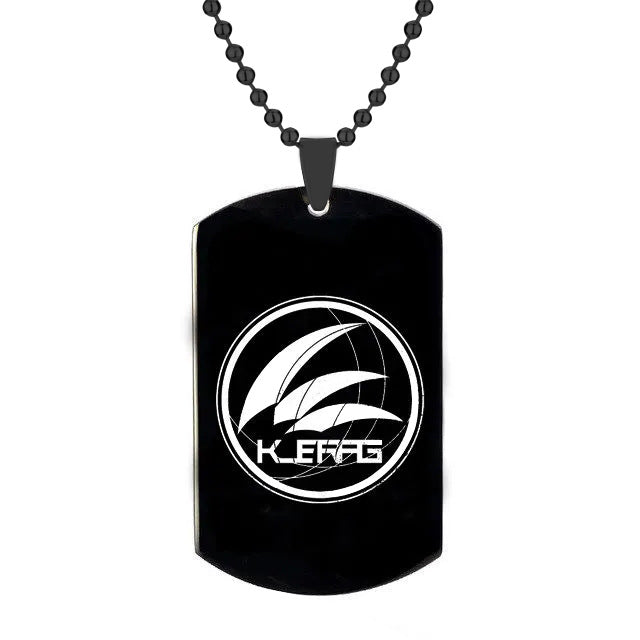 Game Cool Pattern Silver/black Tag Necklace