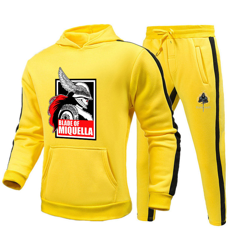 Men's Game Color Block Hoodie Sweatpants Set